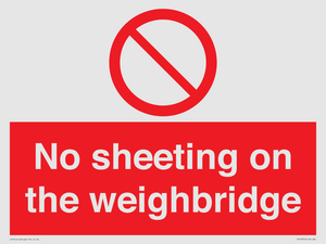 No sheeting on the weighbridge